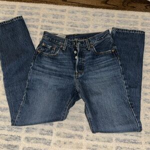 Levi’s 501 high rise straight leg jean